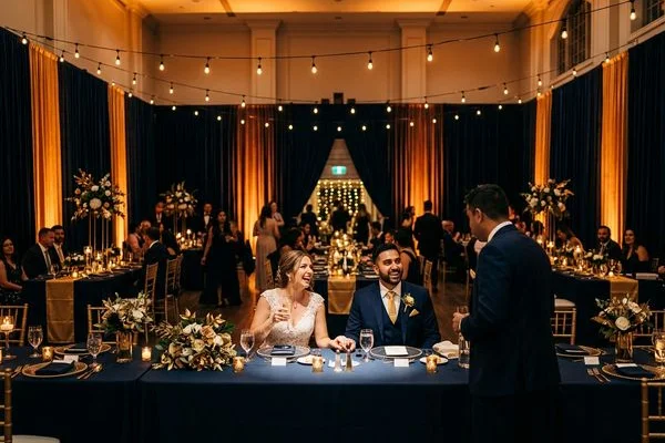 Wedding lighting install near Whitby