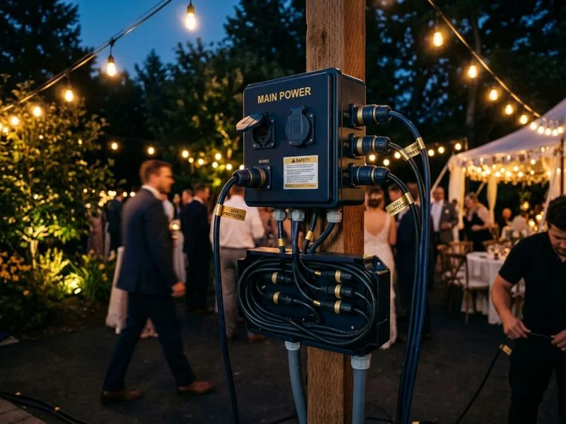Weatherproof outdoor power distribution