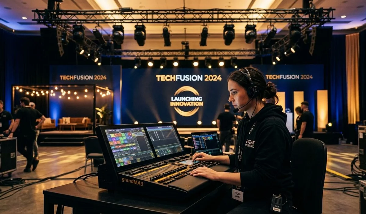 Corporate Event Lighting - process detail