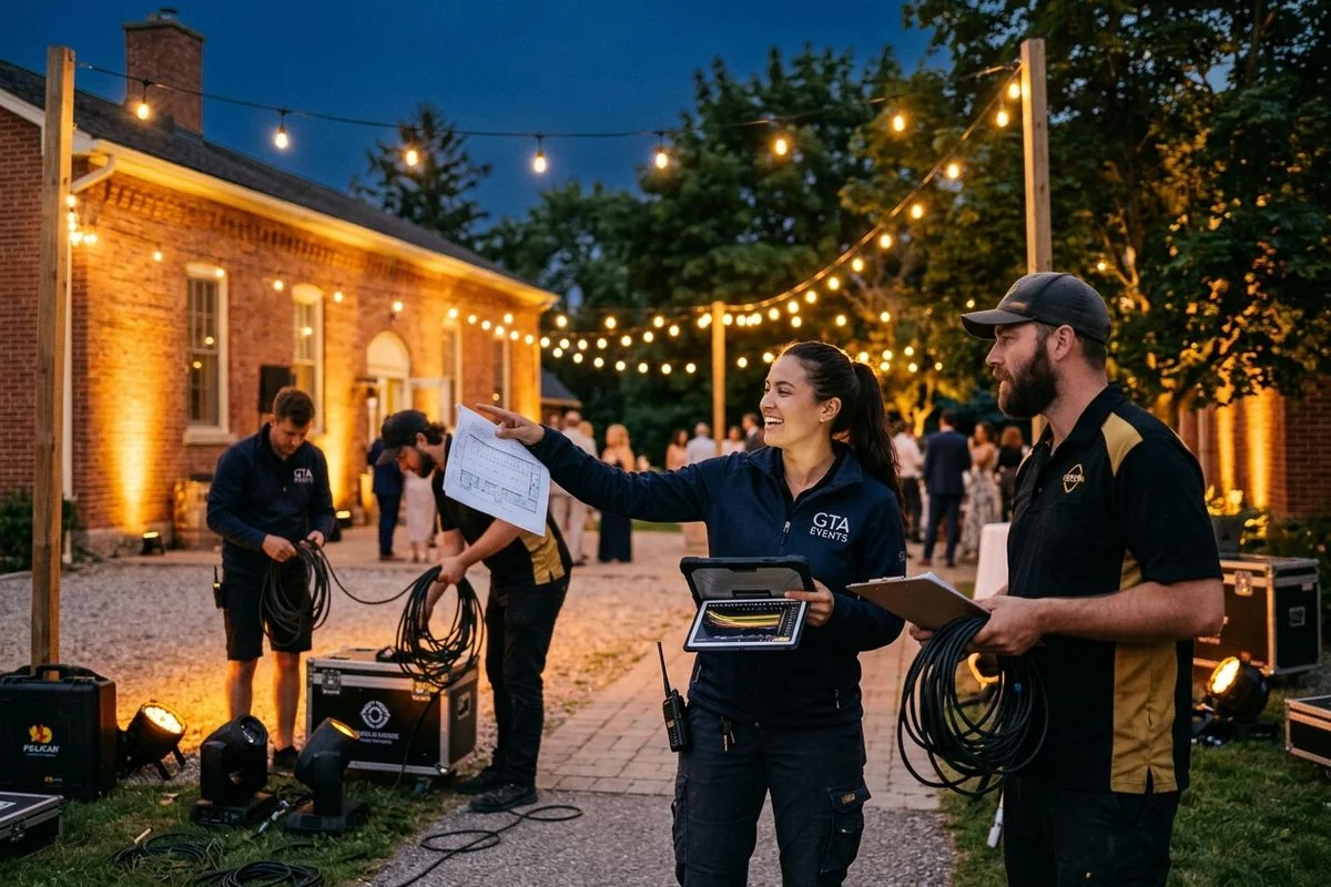 Event lighting work in the Whitby area